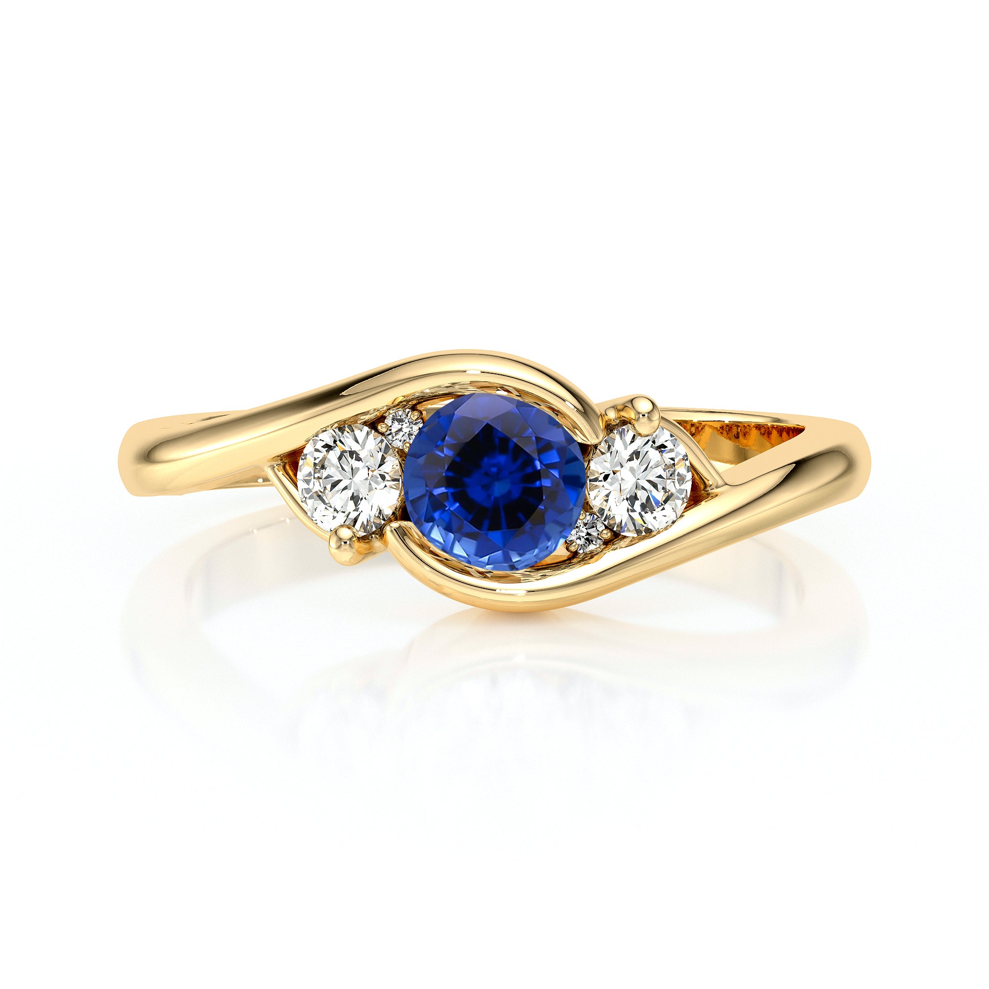 Bague de fiançailles saphir bleu sarcelle coupe ovale