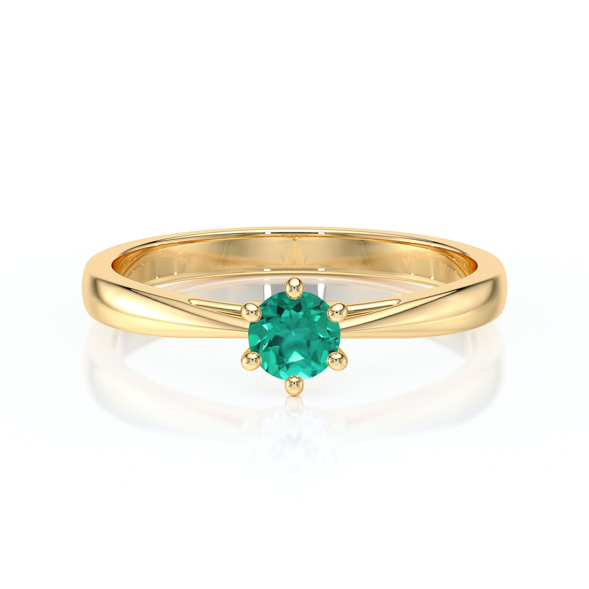 Bague D'Amour En Or Jaune 18K - Diamants Et Pierres Rouges - Taille 52 - A.Augis Réf MP265