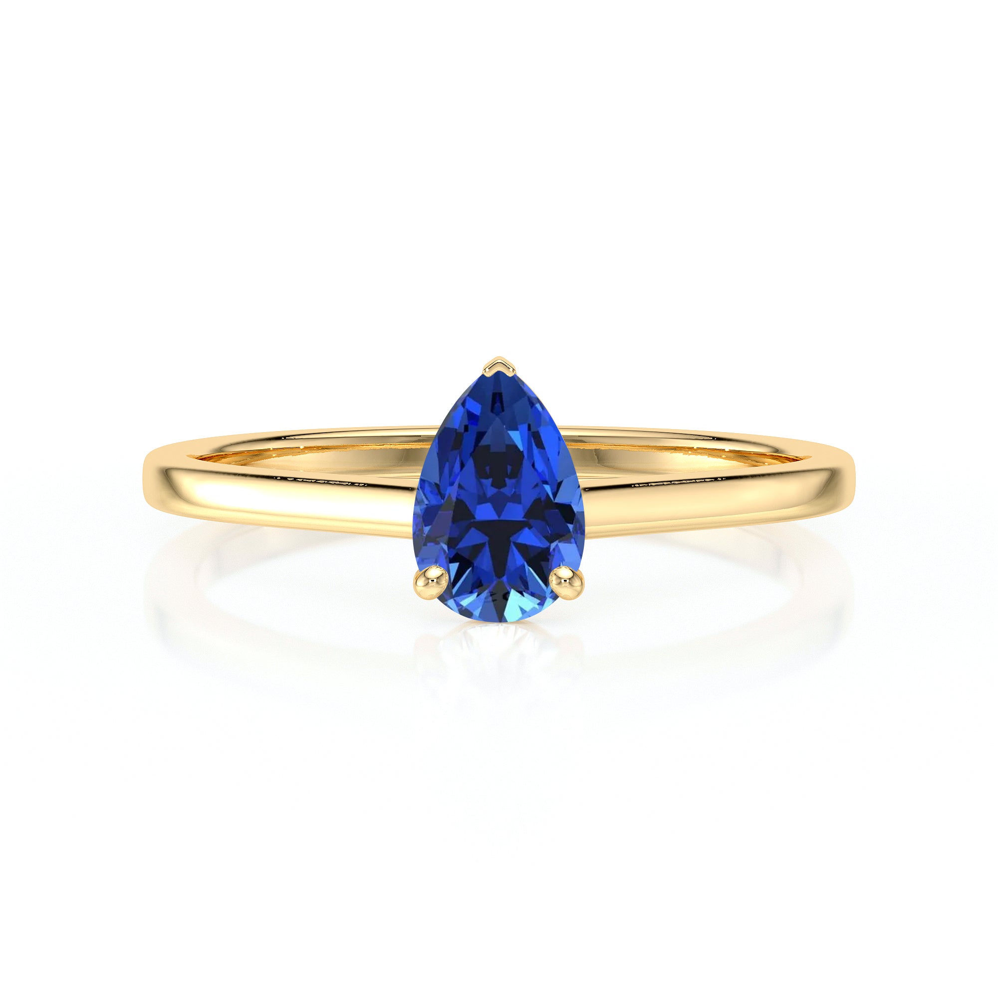 Bague Rhône saphir bleu taille ovale et diamants en or jaune 14k pour femme - Bijouterie Langlois Bague Rhône saphir bleu taille ovale et diamants en or jaune 14k pour femme - Bijouterie Langlois
