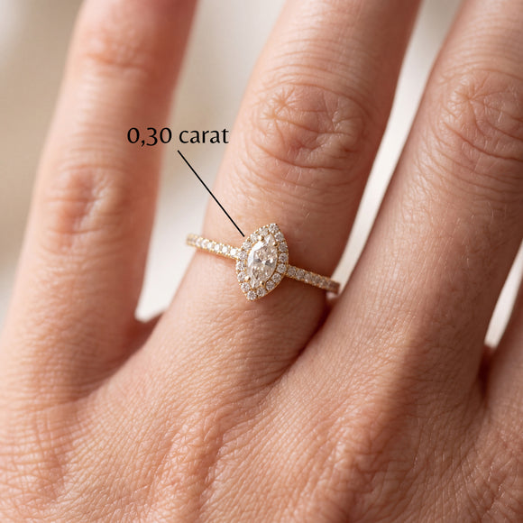 Bague entourage diamant Promets Moi - 2