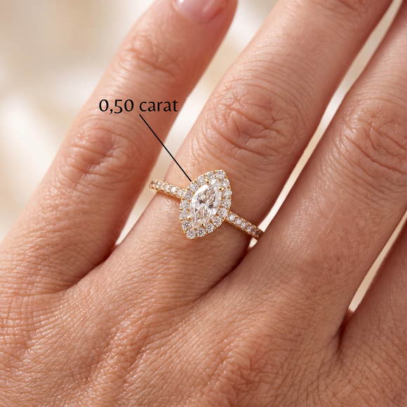 Bague entourage diamant Promets Moi - 2