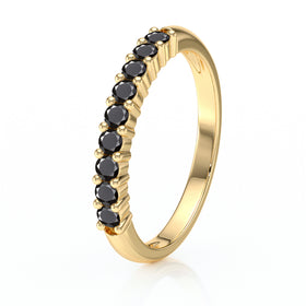 Alliance diamant noir Tes yeux dans les miens - 1