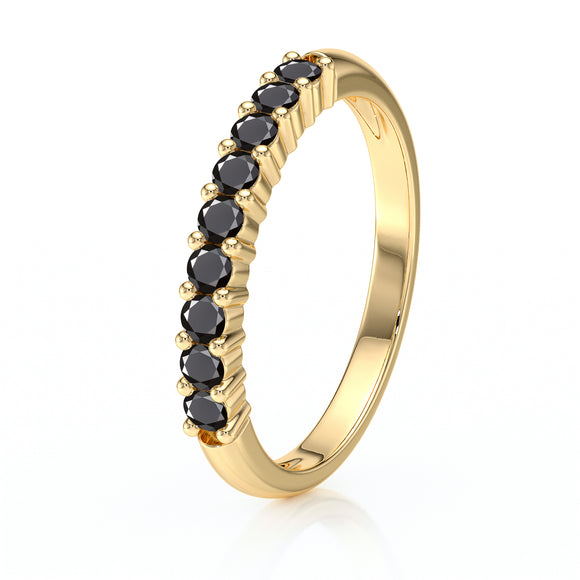 Alliance diamant noir Tes yeux dans les miens - 1