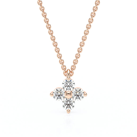 Collier diamant Floral - 1