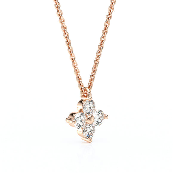 Collier diamant Floral - 1