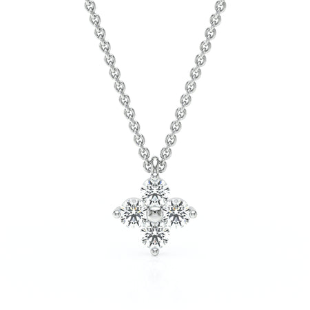Collier diamant Floral - 1