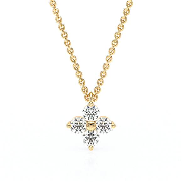 Collier diamant Floral - 1