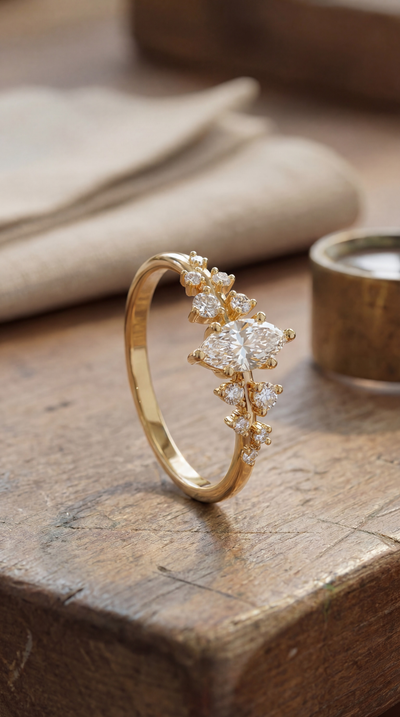 Bague de fiançailles en Diamant Synthétique