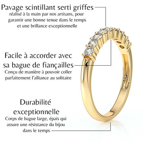 Alliance diamant Tes yeux dans les miens - 1