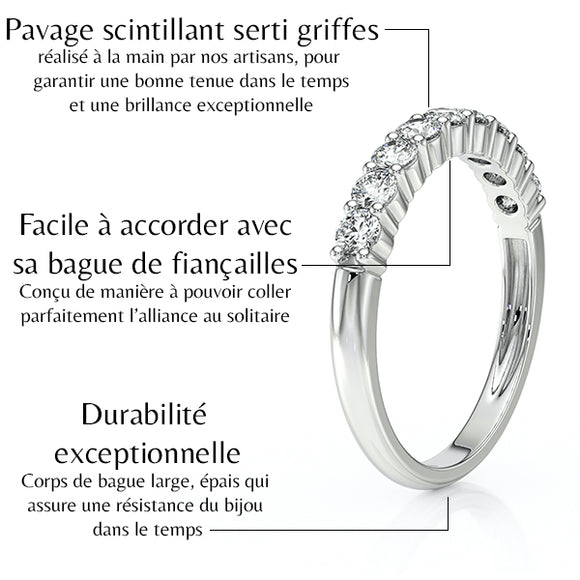 Alliance diamant Tes yeux dans les miens - 3