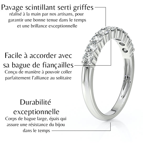 Alliance diamant Tes yeux dans les miens - 3