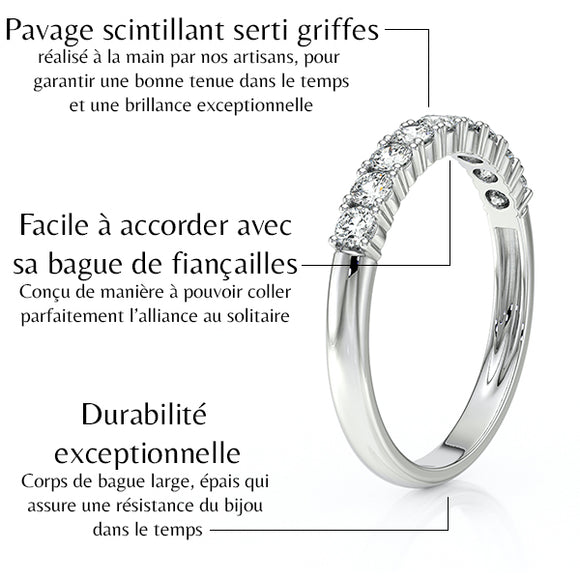 Alliance diamant noir Tout près de Toi - 3