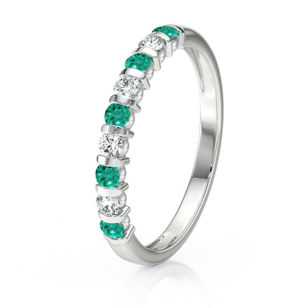 Alliance émeraude et diamant Destin et Passion - 3