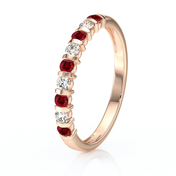 Alliance rubis et diamant Destin et Passion - 3