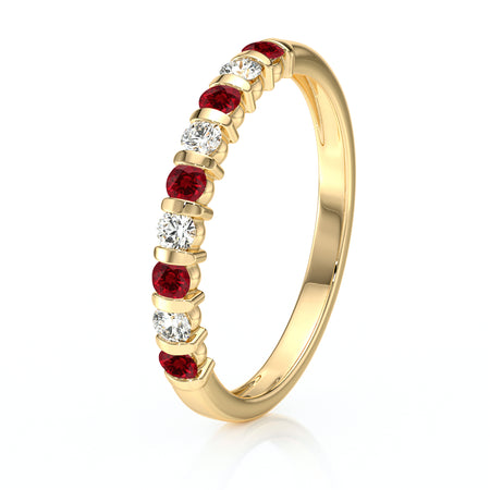 Alliance rubis et diamant Destin et Passion - 3