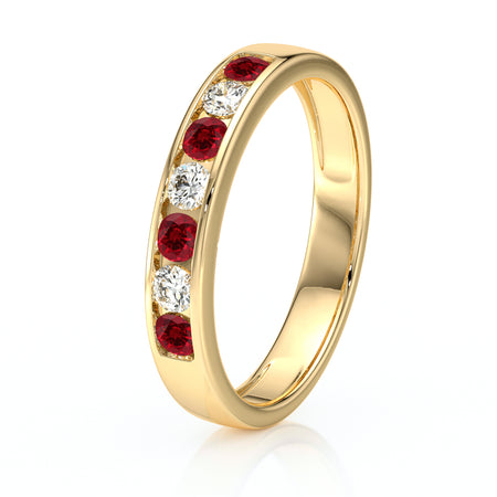 Alliance rubis et diamant Ma Bien Aimée - 4