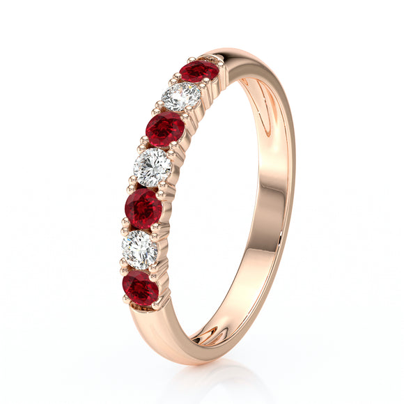 Alliance rubis et diamant Tout près de Toi - 4