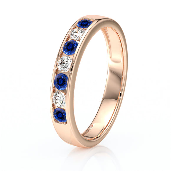 Alliance saphir et diamant Ma Bien Aimée - 4