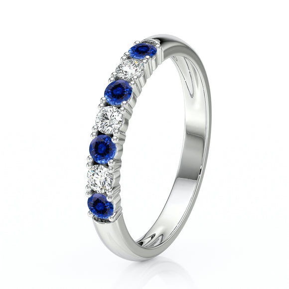 Alliance saphir et diamant Tout près de Toi - 4