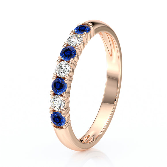 Alliance saphir et diamant Tout près de Toi - 4