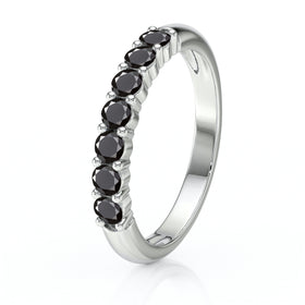 Alliance diamant noir Tes yeux dans les miens - 4