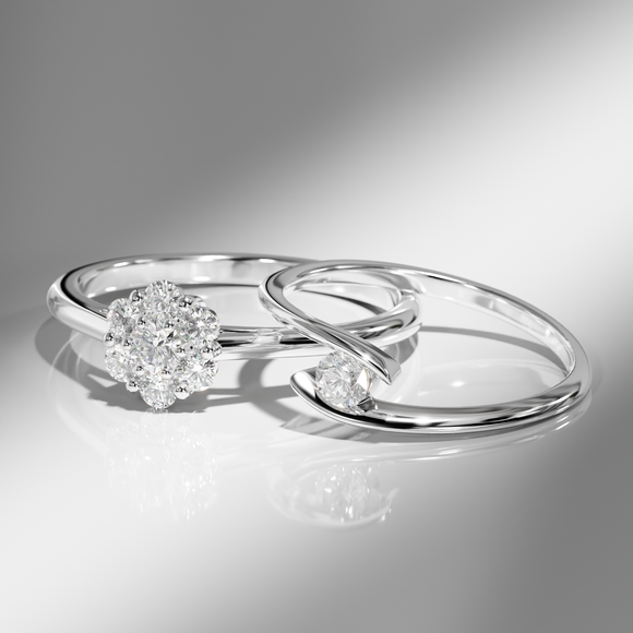 Solitaire saphir rose Etincelle d’Amour - 5