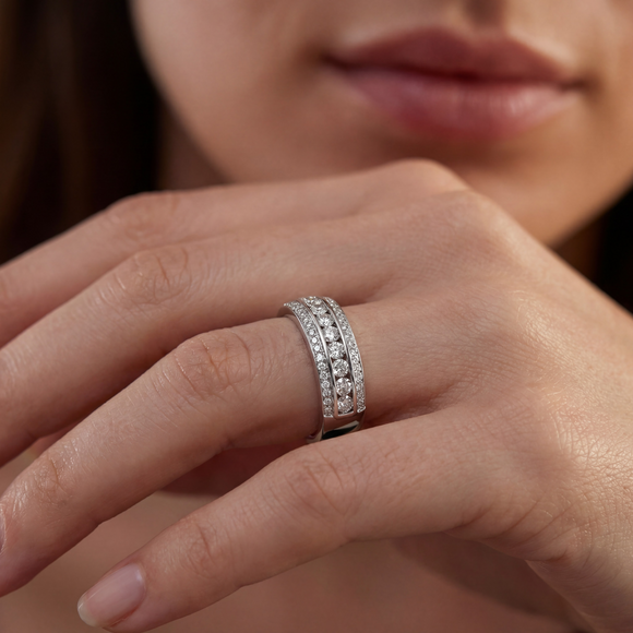 Bague saphir rose diamant Illumine Moi - 6