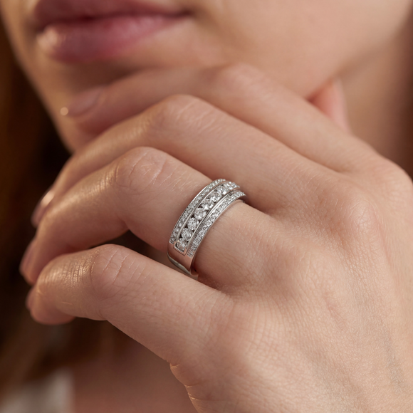 Bague saphir rose diamant Illumine Moi - 6