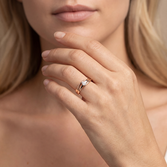 Solitaire diamant Etincelle d’Amour - 4