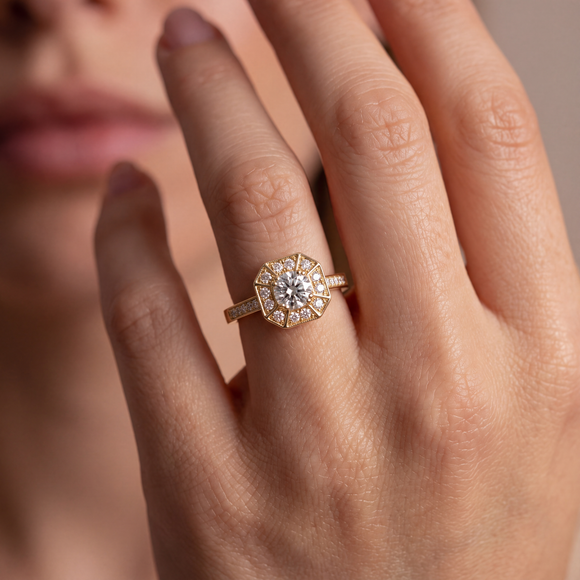 Bague entourage diamant Coup de Foudre - 13