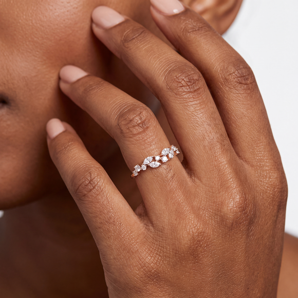 Bague diamant Florale - 5