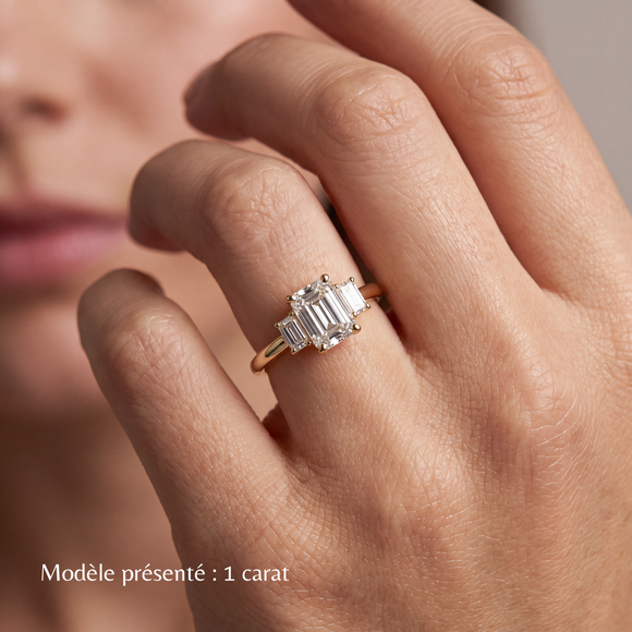 Bague trilogie diamant Premier Pas - 5