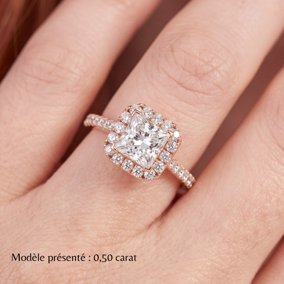 Bague entourage diamant Promets Moi - 1
