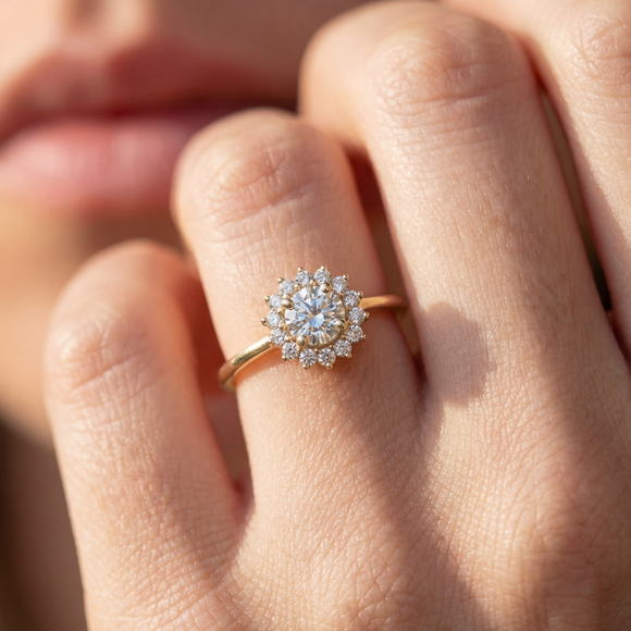 Bague entourage rubis et diamant Coup de Foudre - 4