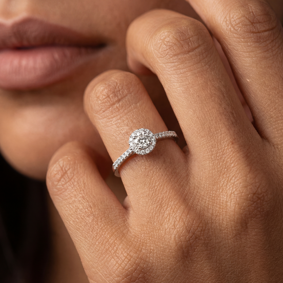 Bague entourage diamant Pour la Vie - 1