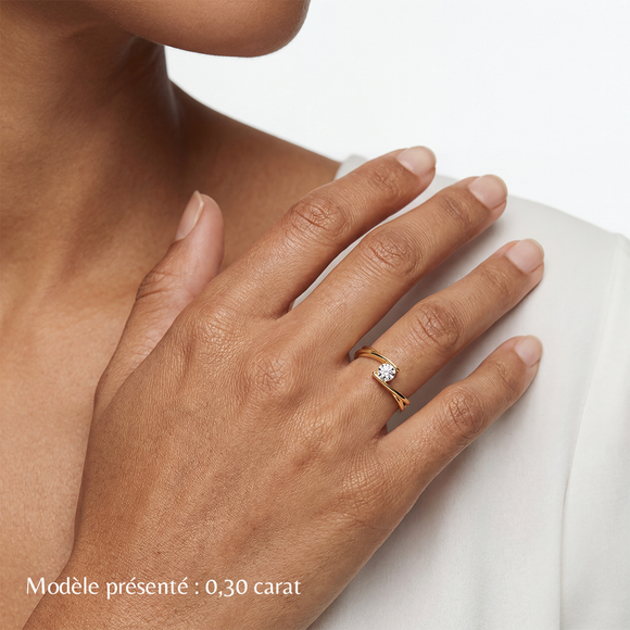 Solitaire diamant noir Etincelle d’Amour - 2