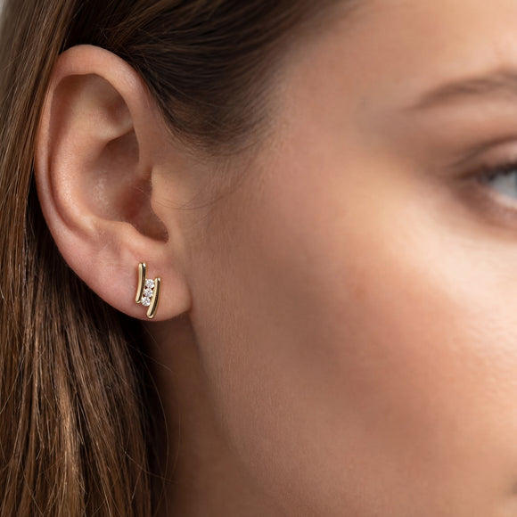 Boucles d’oreilles diamant Premier Pas - 1