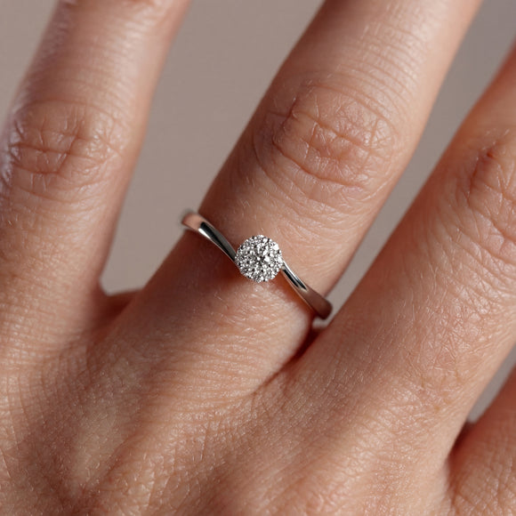 Bague entourage diamant noir Pour la Vie - 6