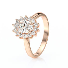 Bague entourage diamant Petite Pompadour