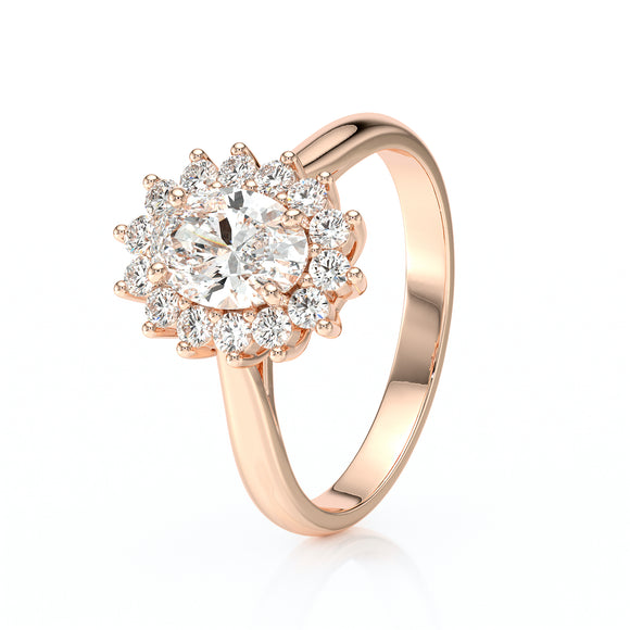 Bague entourage diamant Petite Pompadour