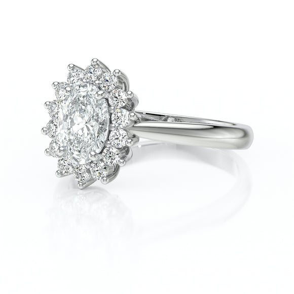 Bague entourage saphir et diamant Petite Pompadour