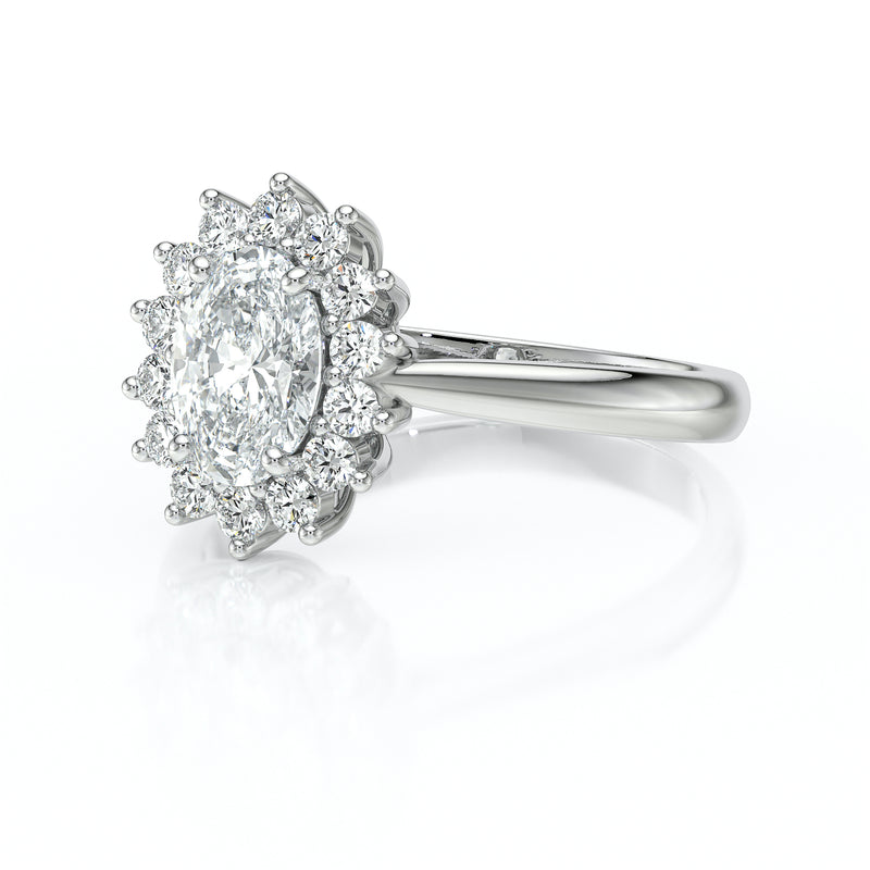 Bague entourage saphir et diamant Petite Pompadour