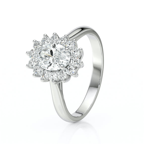 Bague entourage saphir et diamant Petite Pompadour