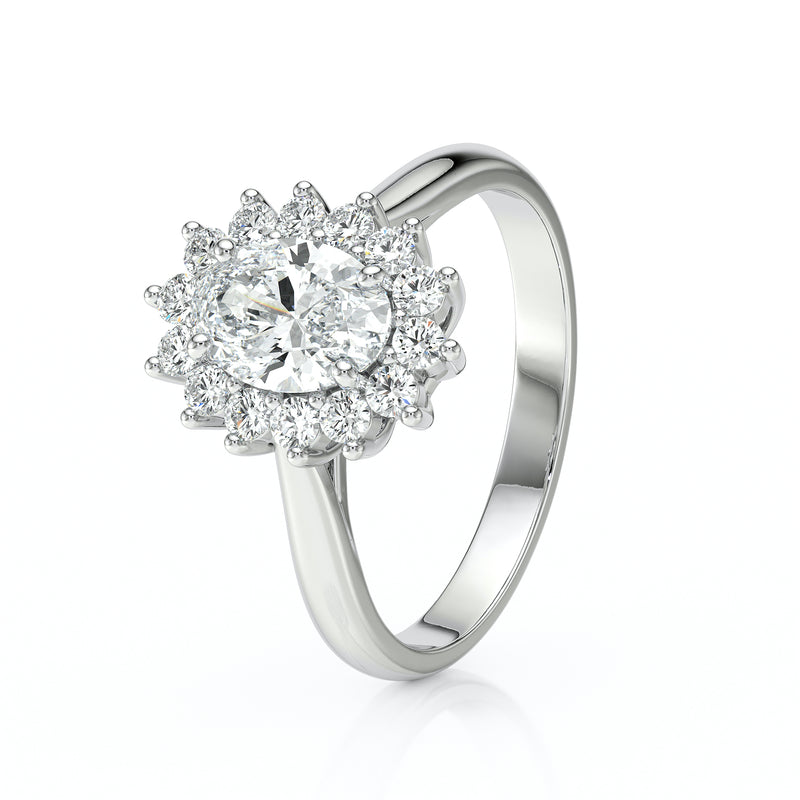 Bague entourage saphir et diamant Petite Pompadour