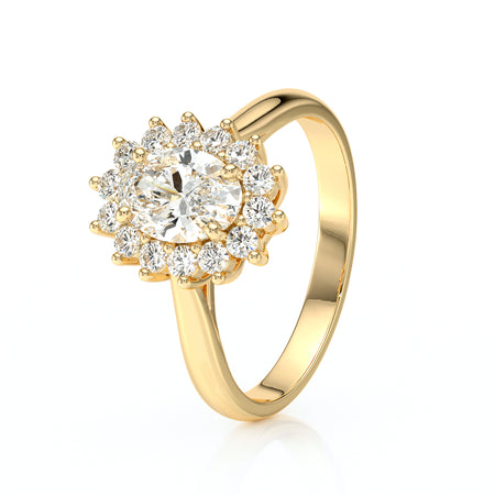Bague entourage diamant Petite Pompadour