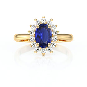 Bague entourage saphir et diamant Petite Pompadour
