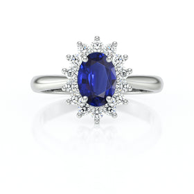 Bague entourage saphir et diamant Petite Pompadour
