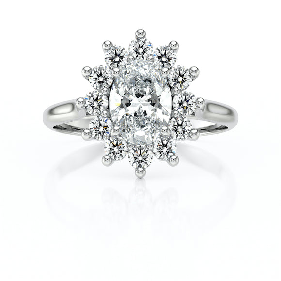 Bague entourage diamant Pompadour
