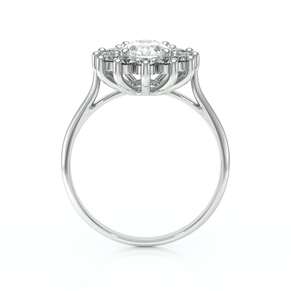 Bague entourage diamant Pompadour
