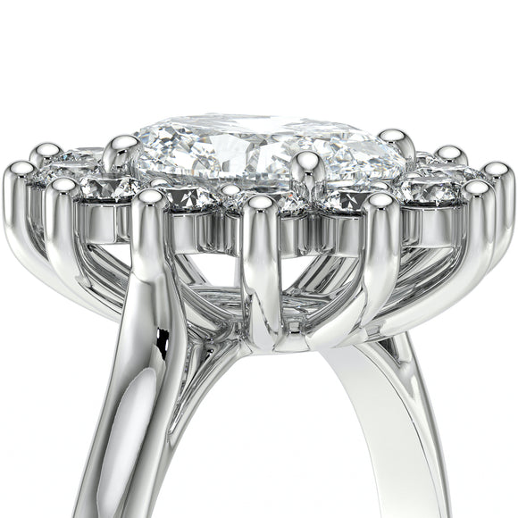 Bague entourage diamant Pompadour